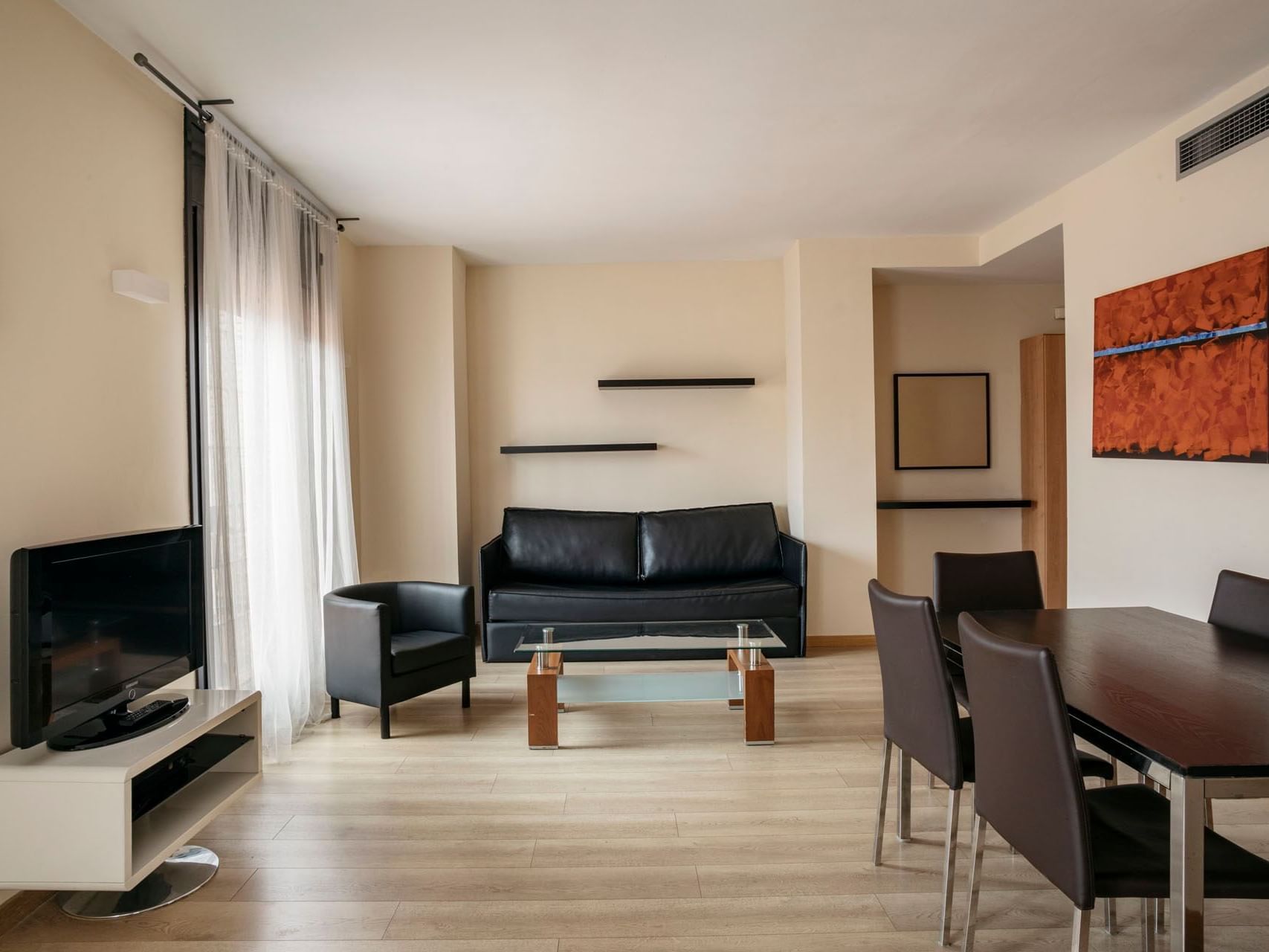 Living room of Standard Terrace at Barcelona Apartments
