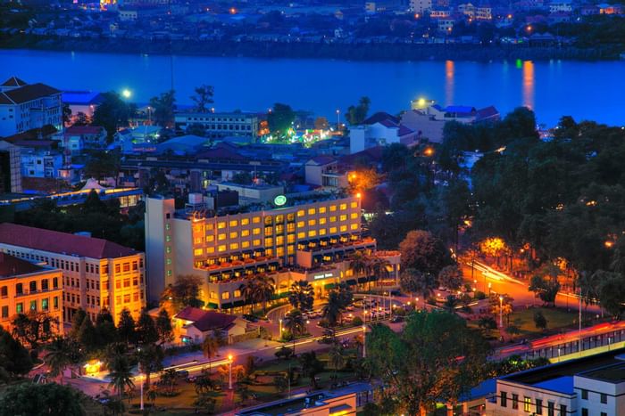 Sunway Hotel Phnom Penh night view from the top