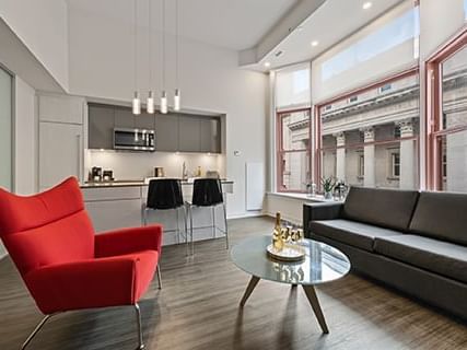 Livingroom in Heritage Loft at ReStays Ottawa