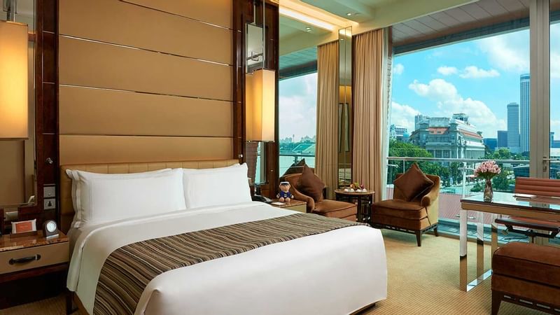 The Premier Room with king bed at Fullerton Bay Hotel Singapore