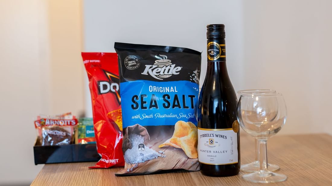 Mini Bar options include Wine, glasses, and snacks at Mercure Charlestown in Charlestown.