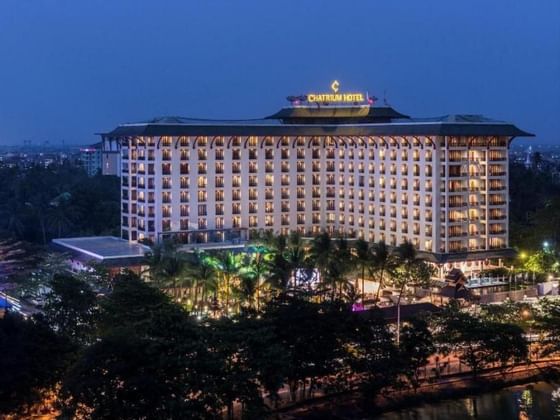 Wide view of Chatrium Hotel Royal Lake Yangon Façade