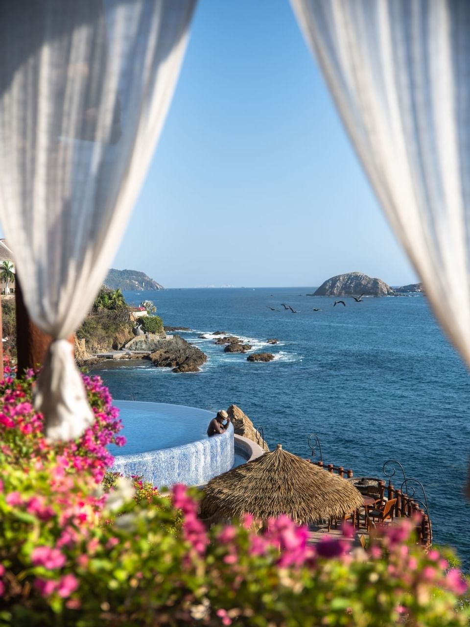 Beautiful sea view from a room at Cala de Mar