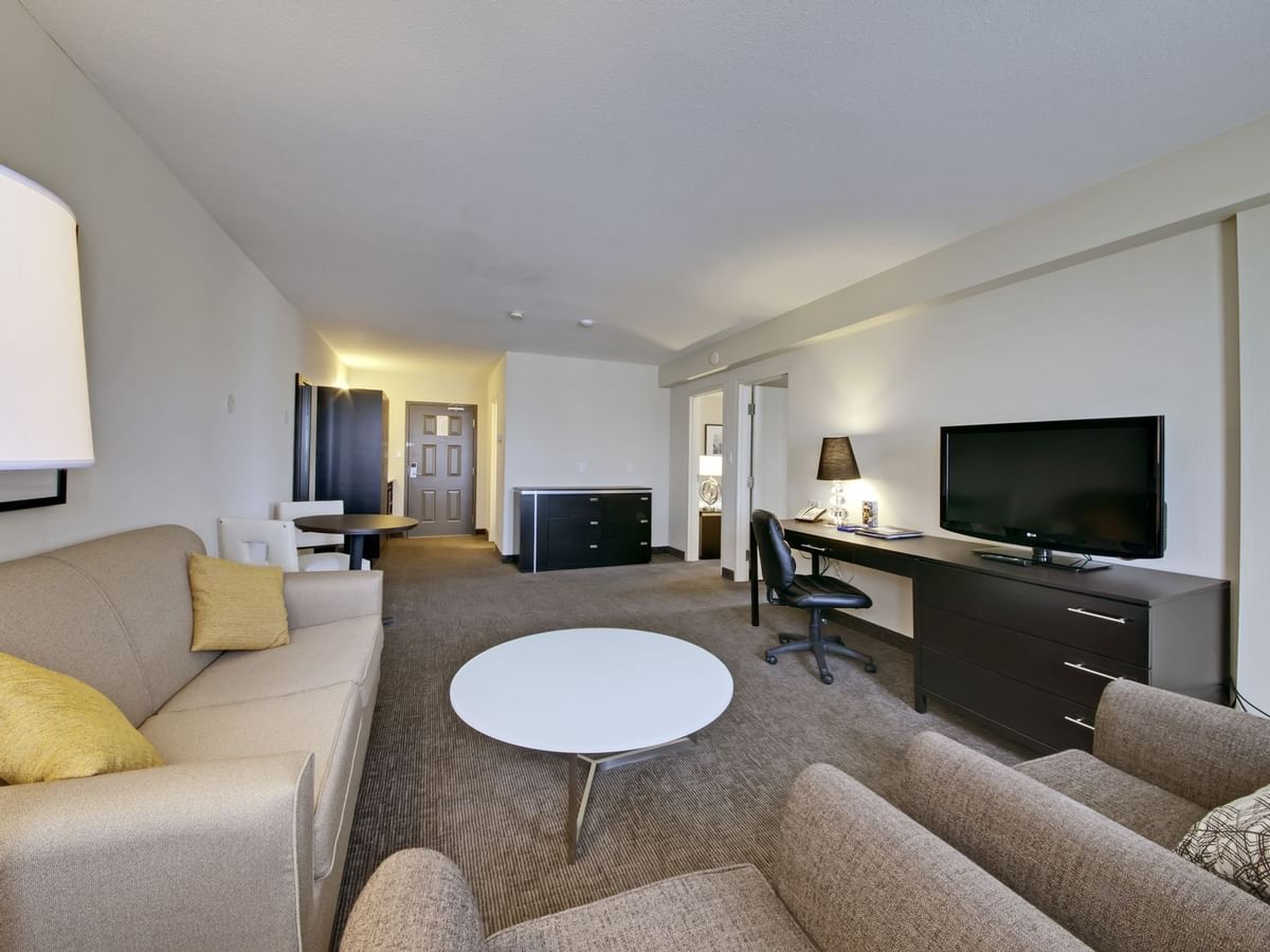 Living room in hotel suite