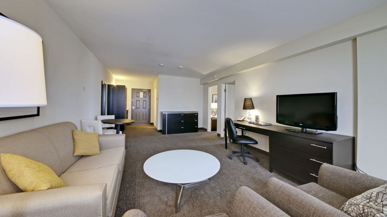 Living room in hotel suite