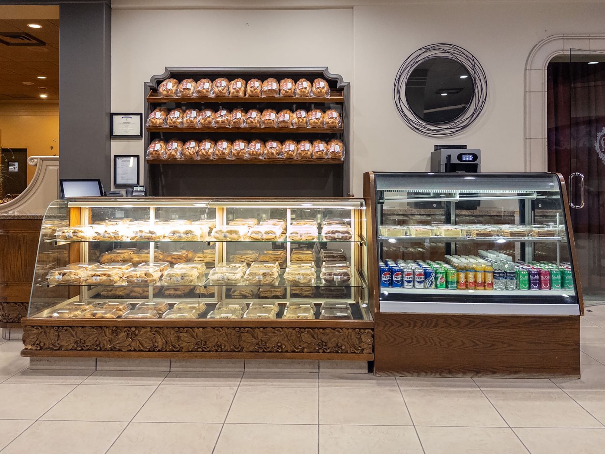 in-house bakery fresh bread pastries pies cakes bagels at The Carriage House Hotel & Conference Centre