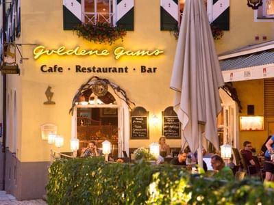 Restaurant at Tiefenbrunner Hotel in Kitzbühel, Austria