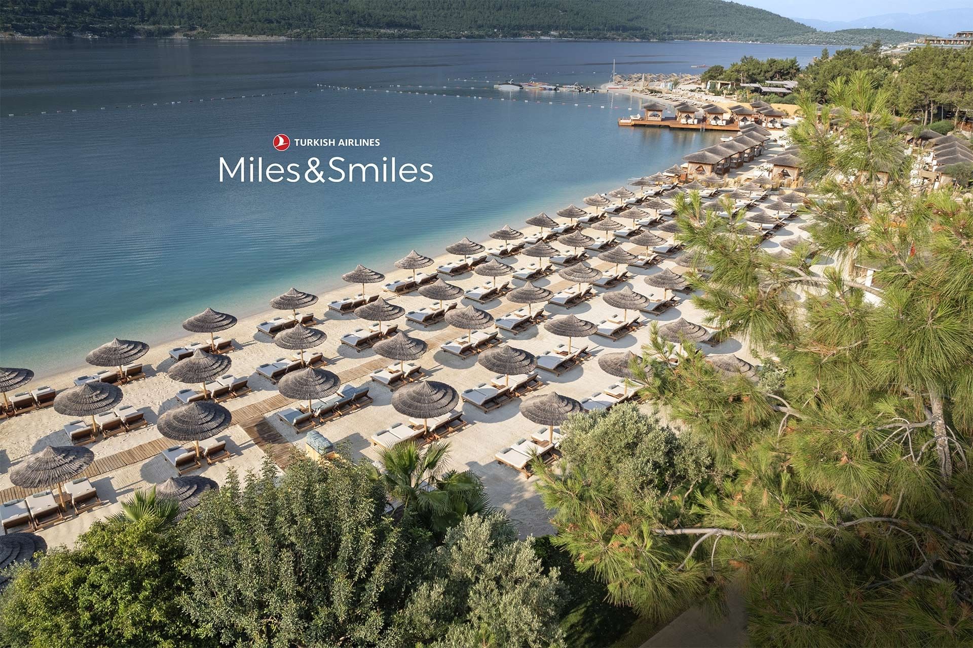 Miles&Smiles kampanyasının sunulduğu Titanic Luxury Collection Bodrum sahil görüntüsü.