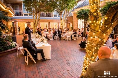 Man speaking at the wedding at Horton Grand Hotel