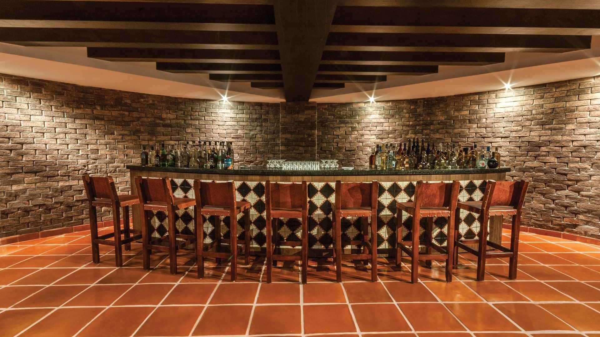 Bar area at Mexkalli Traditional Cuisine Restaurant in Mundo Imperial 