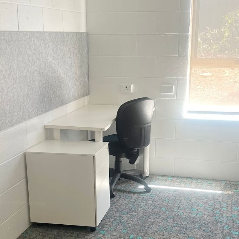 Office room with desk and chair in La Trobe University - Orde House.