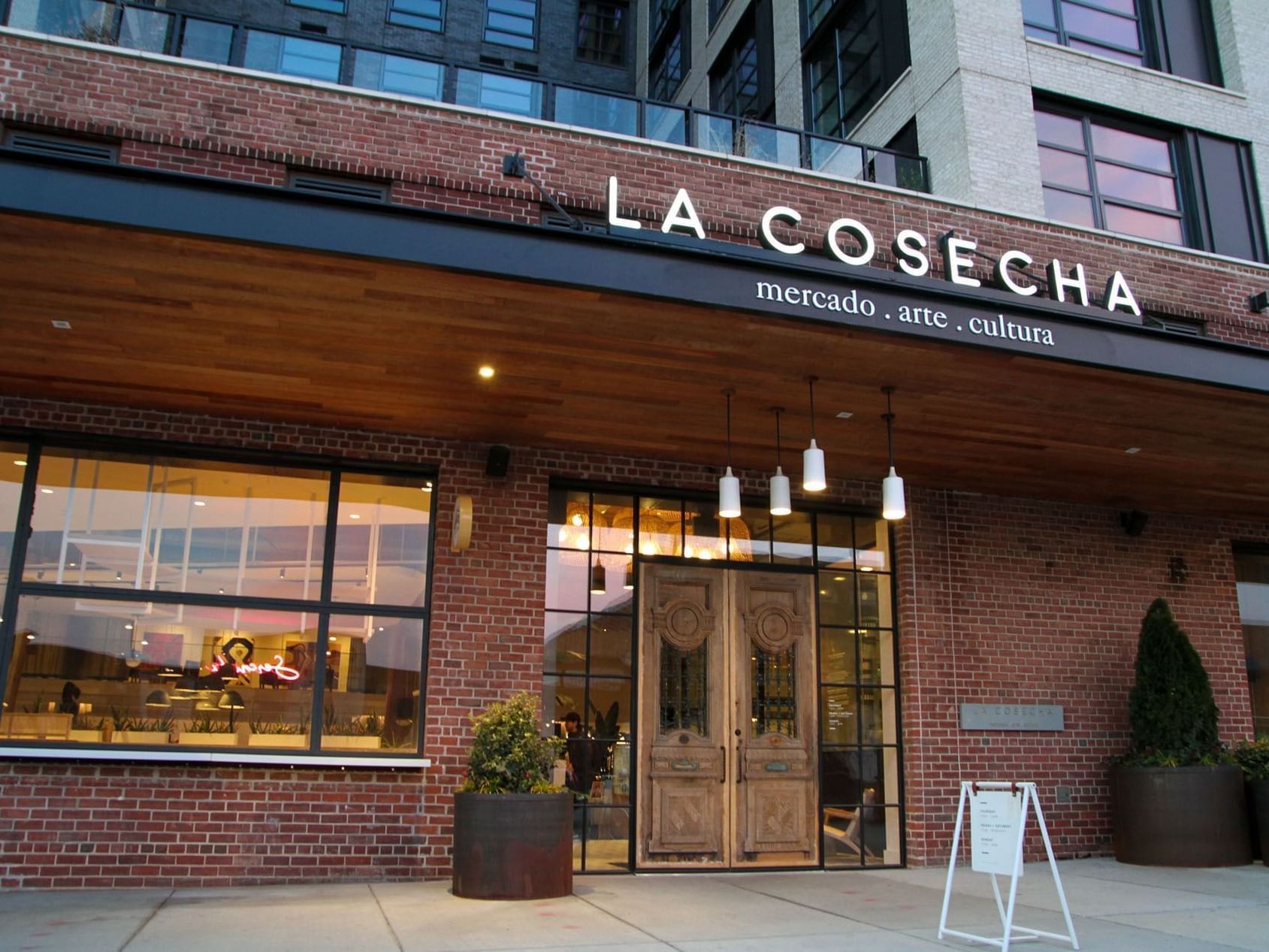 La Cosecha restaurant entrance near Kellogg Conference Center