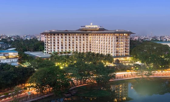 Wide view of Chatrium Hotel Royal Lake Yangon Façade