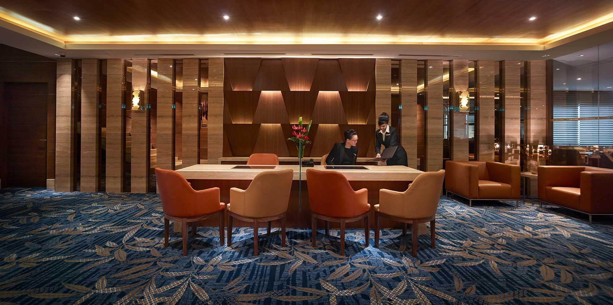 Interior of the Club Lounge reception at Sunway Putra Hotel
