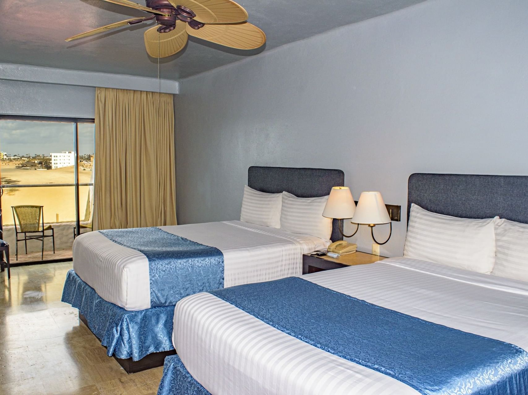 Twin beds in Superior Double Queen at Peñasco del Sol Hotel