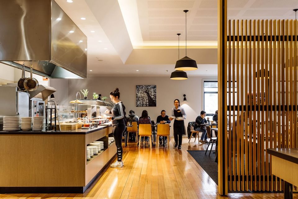 Entrance of the dinning area at Cradle Mountain Hotel 