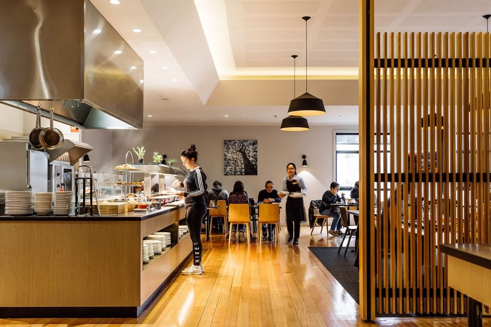 Entrance of the dinning area at Cradle Mountain Hotel