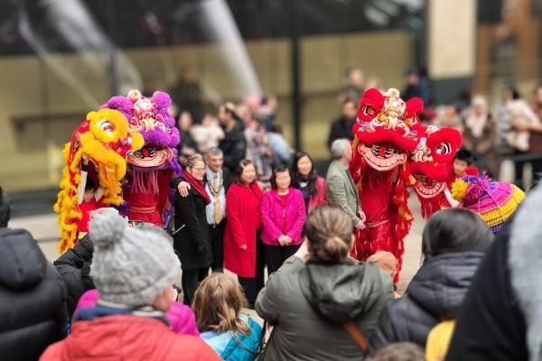 The Chinese Association, Mayor, and council together at Woking Chinese New Year event 