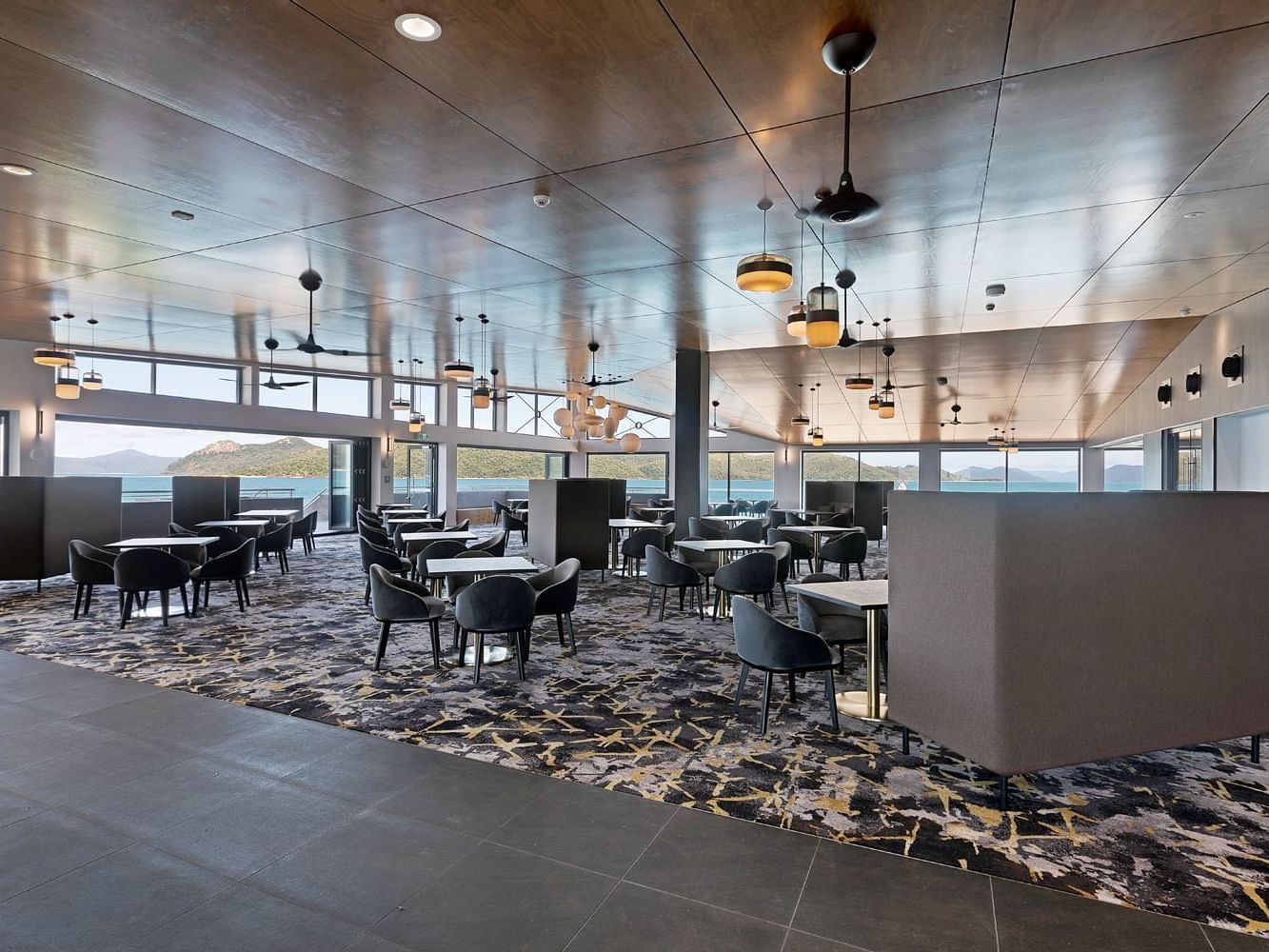 Dining tables in Infinity Restaurant at Daydream Island