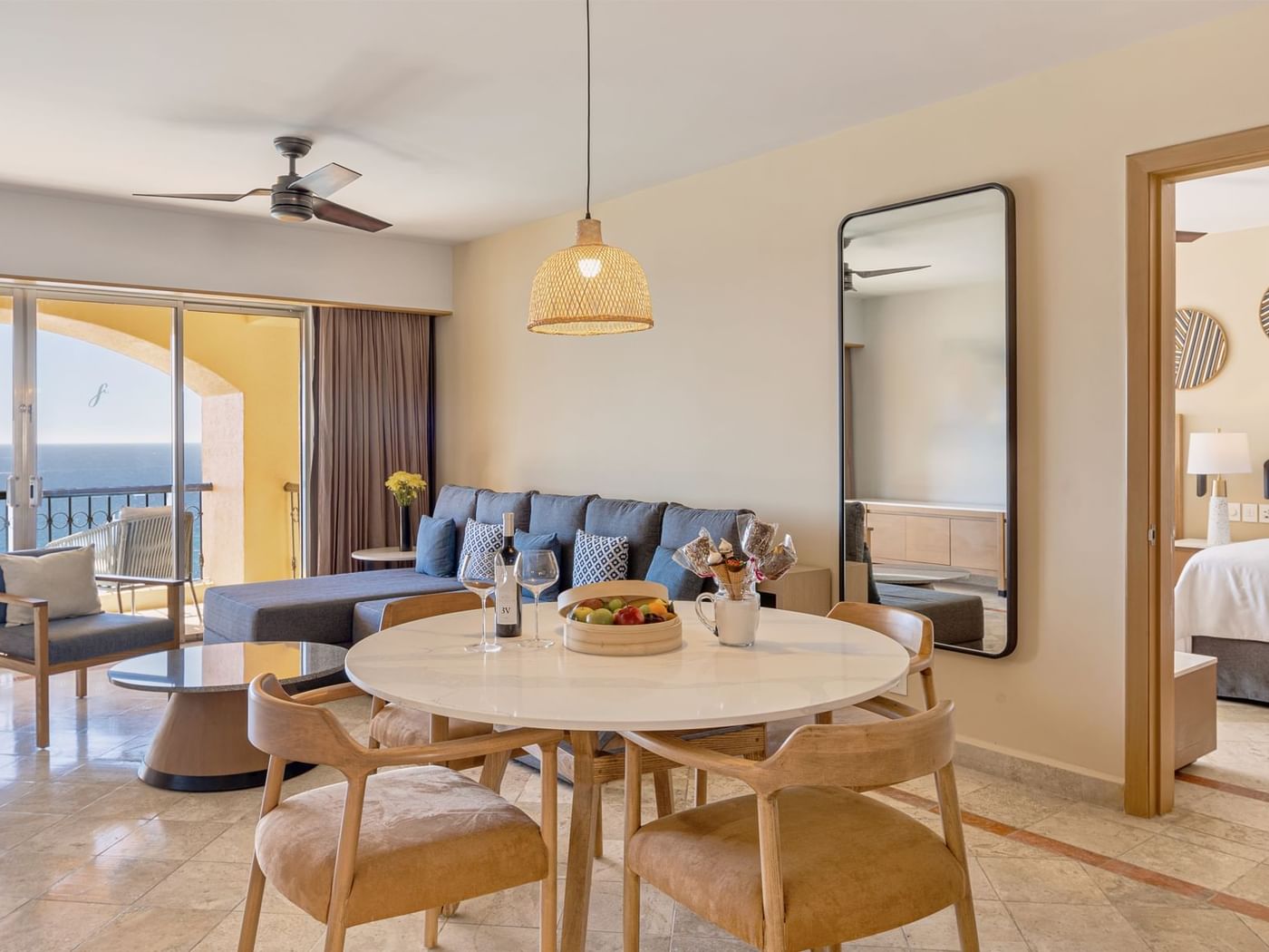 Living area in Family Suite at Grand Fiesta Americana