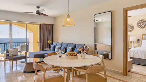 Living area in Family Suite at Grand Fiesta Americana