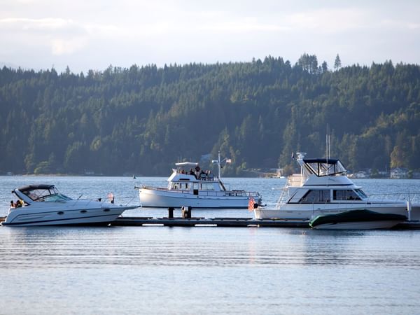 Caven boats on canal at Alderbrook Resort & Spa
