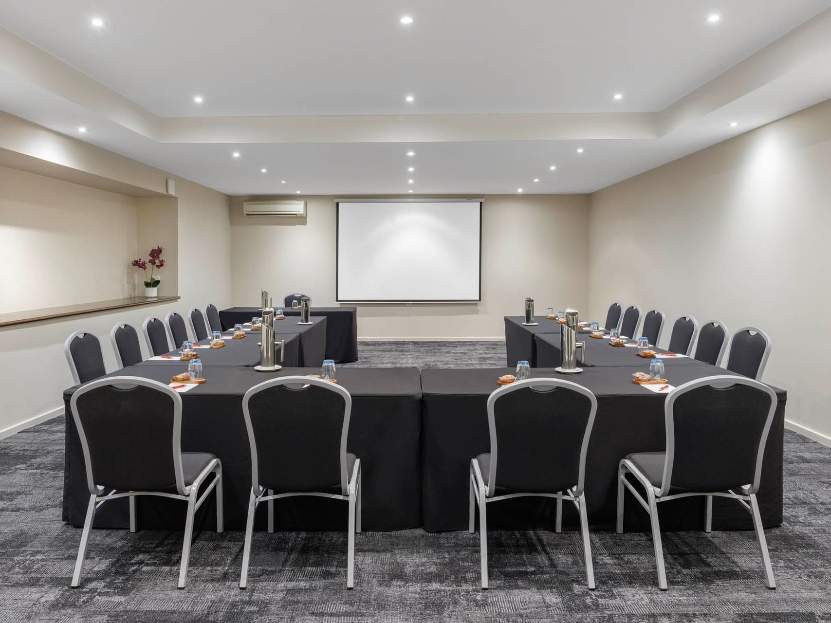 U-shaped table in Chancellor Four at Grand Chancellor Melbourne
