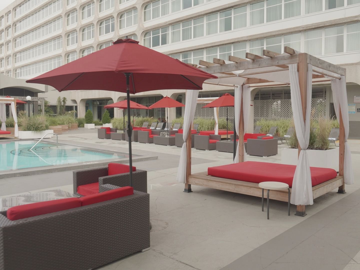 Lounge area by the Pool Deck at Capitol Skyline Hotel