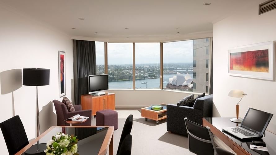 One bedroom harbour view suite at Sebel Quay West Suites Sydney