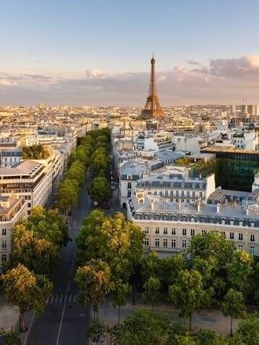 Aerial view of Paris showcasing ornate rooftops and the grand Palais Garnier opera house near Warwick Hotels & Resorts