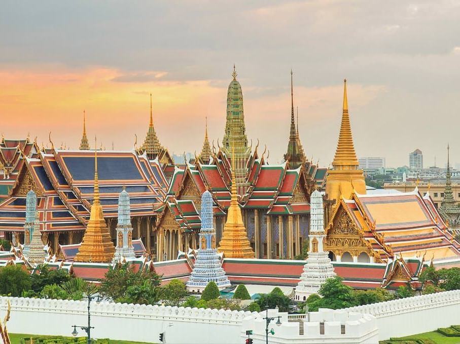 The Emerald Buddha or Grand Palace exterior near U Hotels