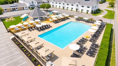 Outdoor hotel swimming pool at Driftaway Hotel and Pool