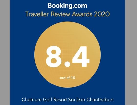 Booking.com Traveller Review Award at Chatrium Golf Resort
