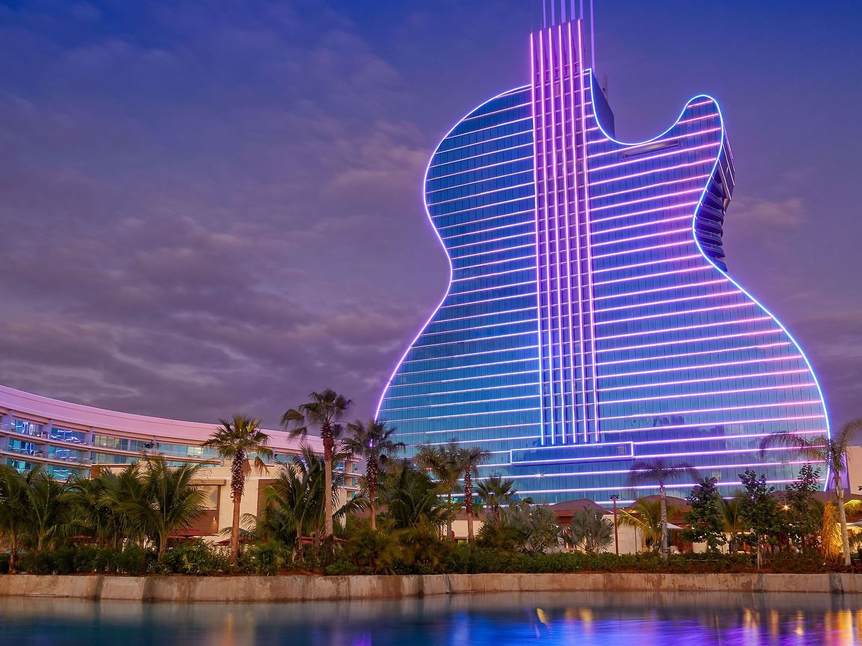 Guitar shaped Hard Rock Casino near Costa Beach Resort