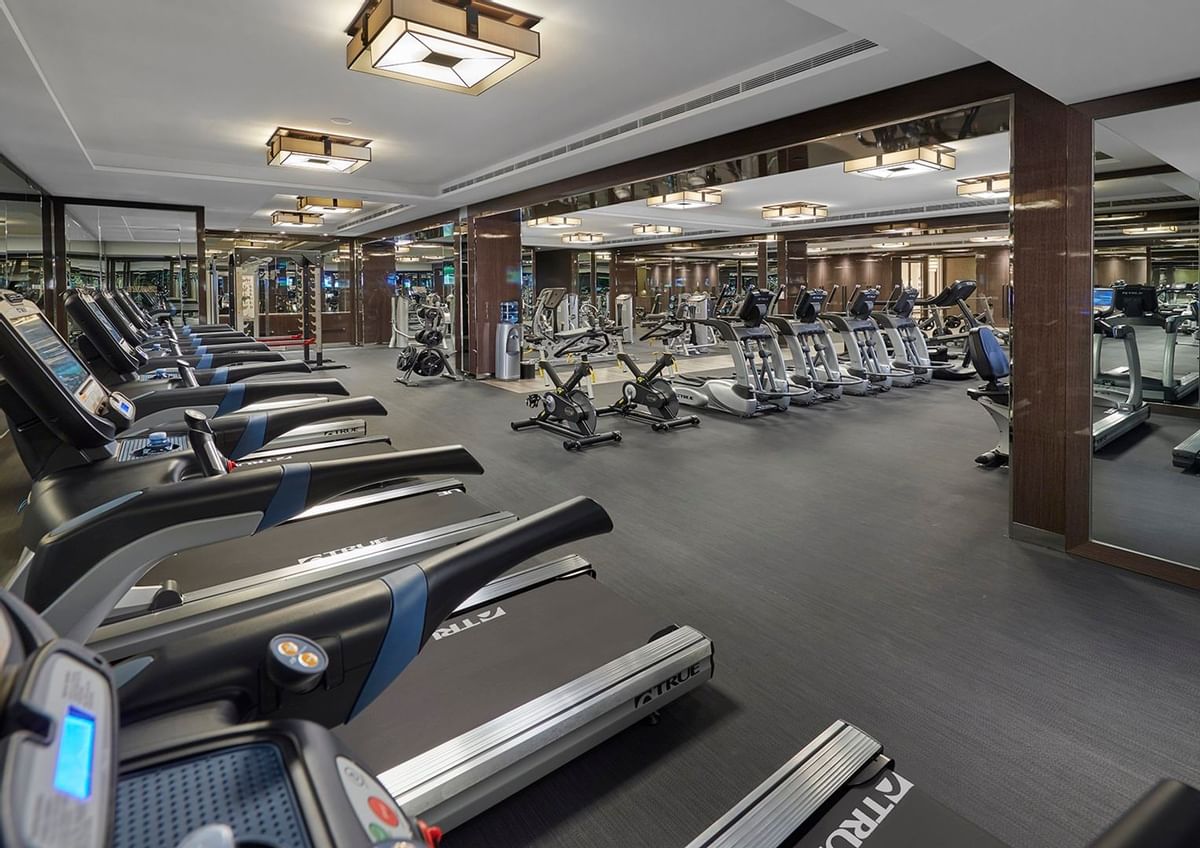 Fully equipped gymnasium at Crown Hotel Perth