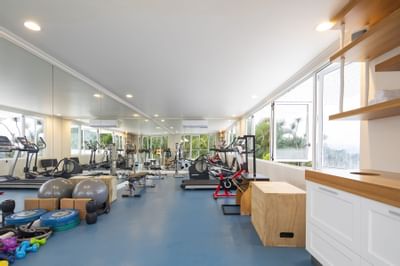 Fitness center with assorted equipment at Retreat Costa Rica
