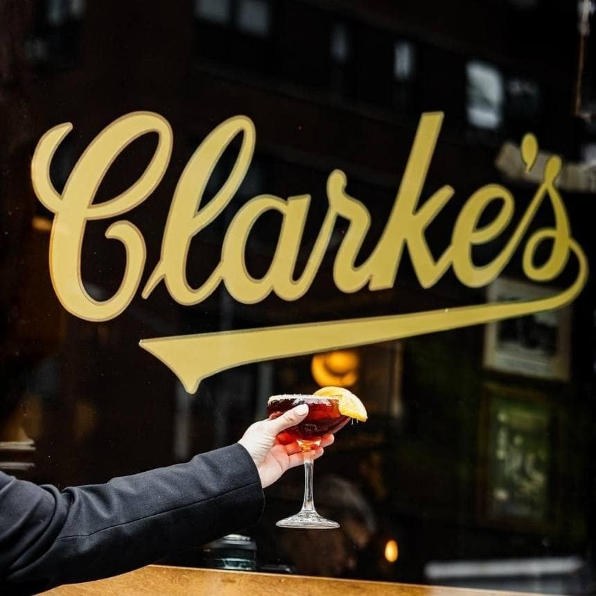 martinis outside pj clarke's restaurant