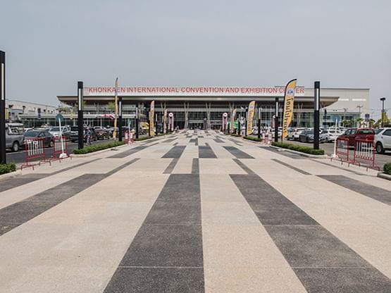 Distance view of Khonkaen International Exhibition Center near Hop Inn Hotel