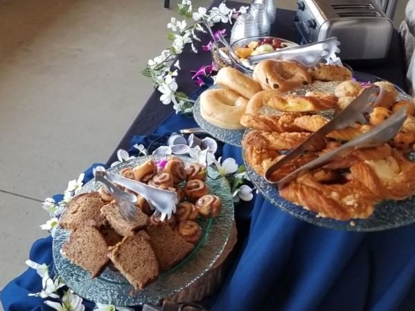 breakfast buffet spread