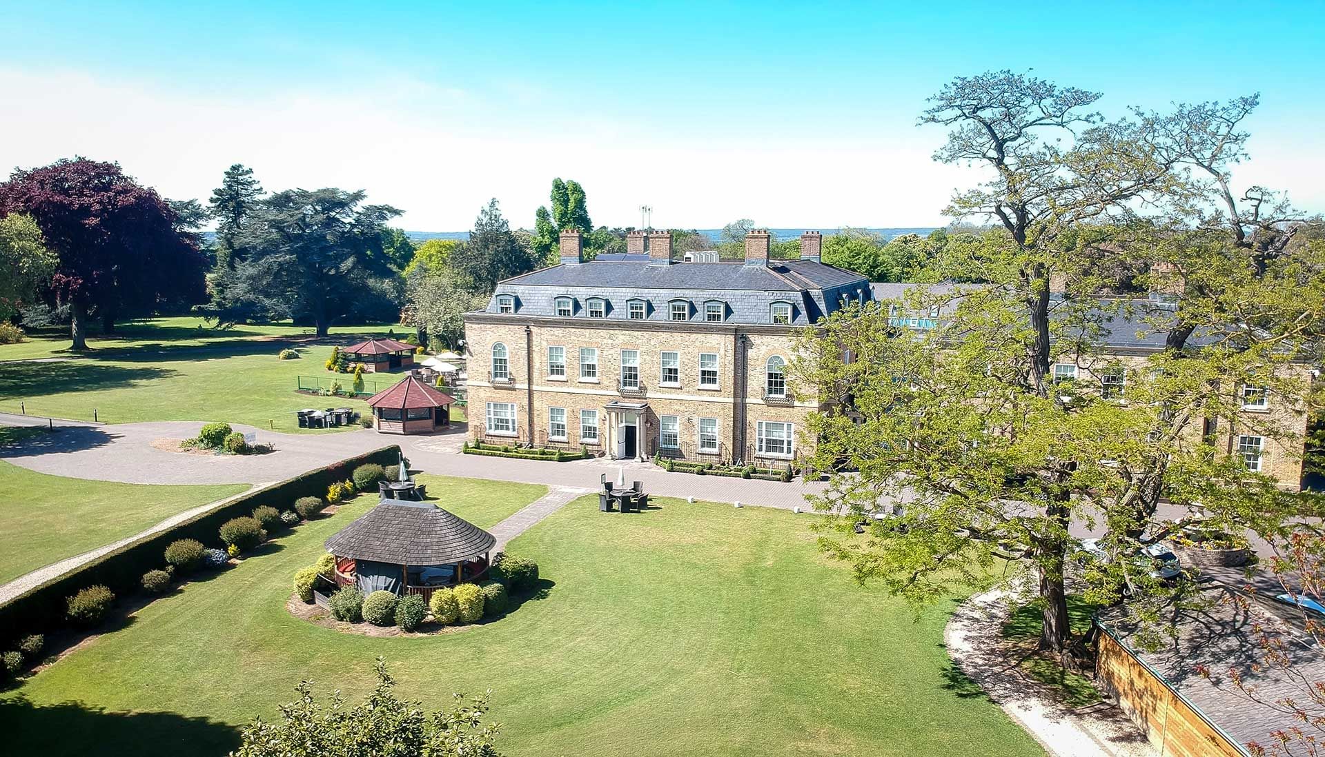 Aerial view & surroundings of Orsett Hall Hotel