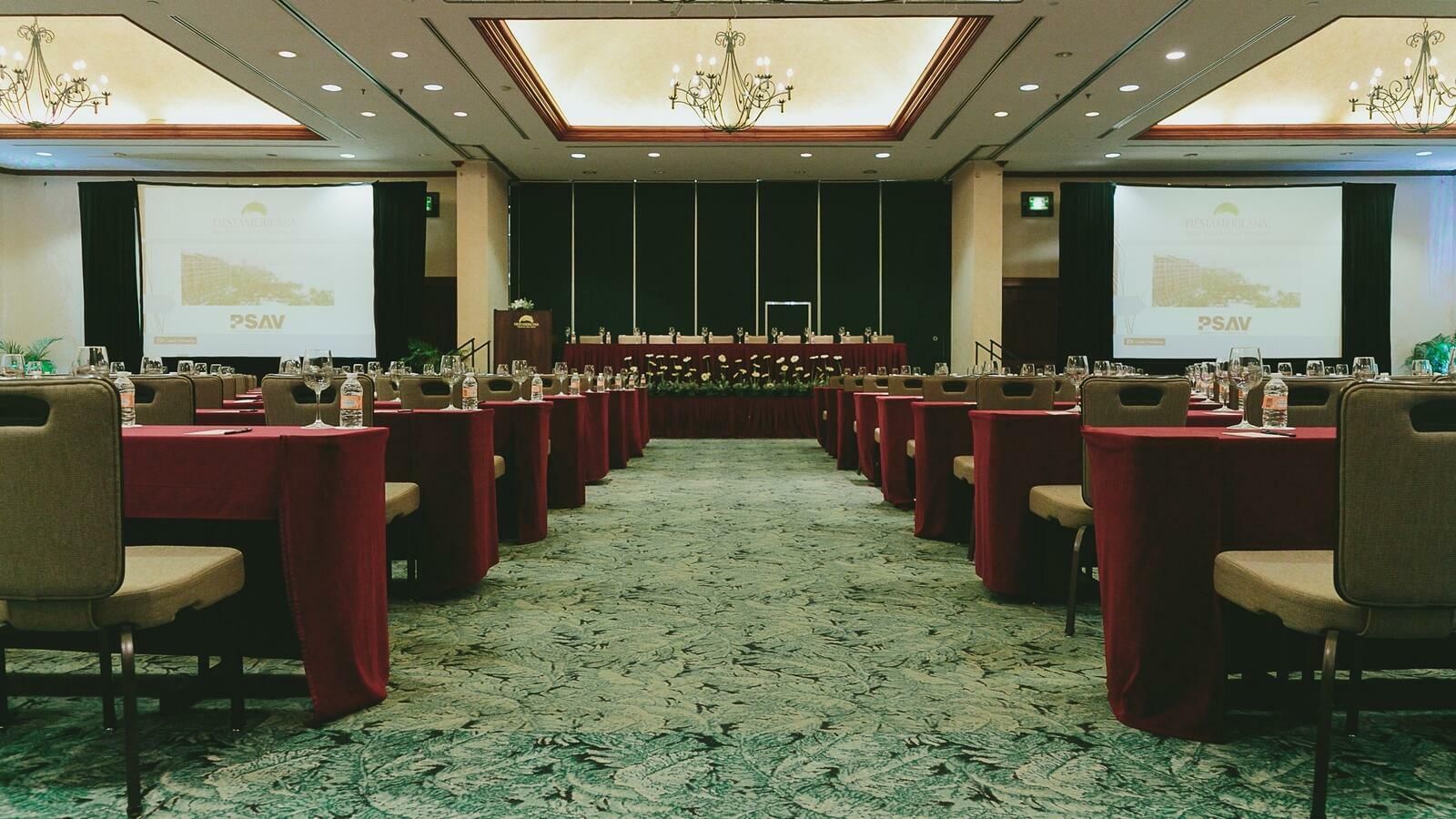 Classroom set-up in an event hall at FA Hacienda Galindo