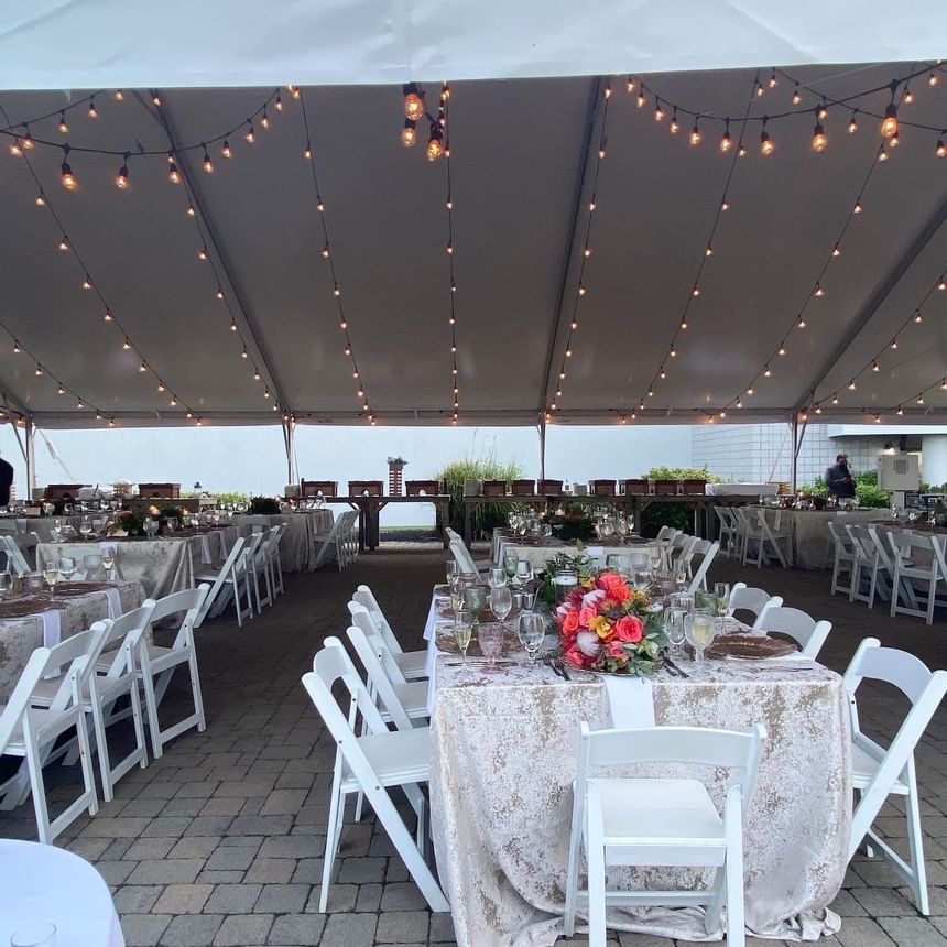 View of a Tent Wedding at Ocean Place Resort & Spa