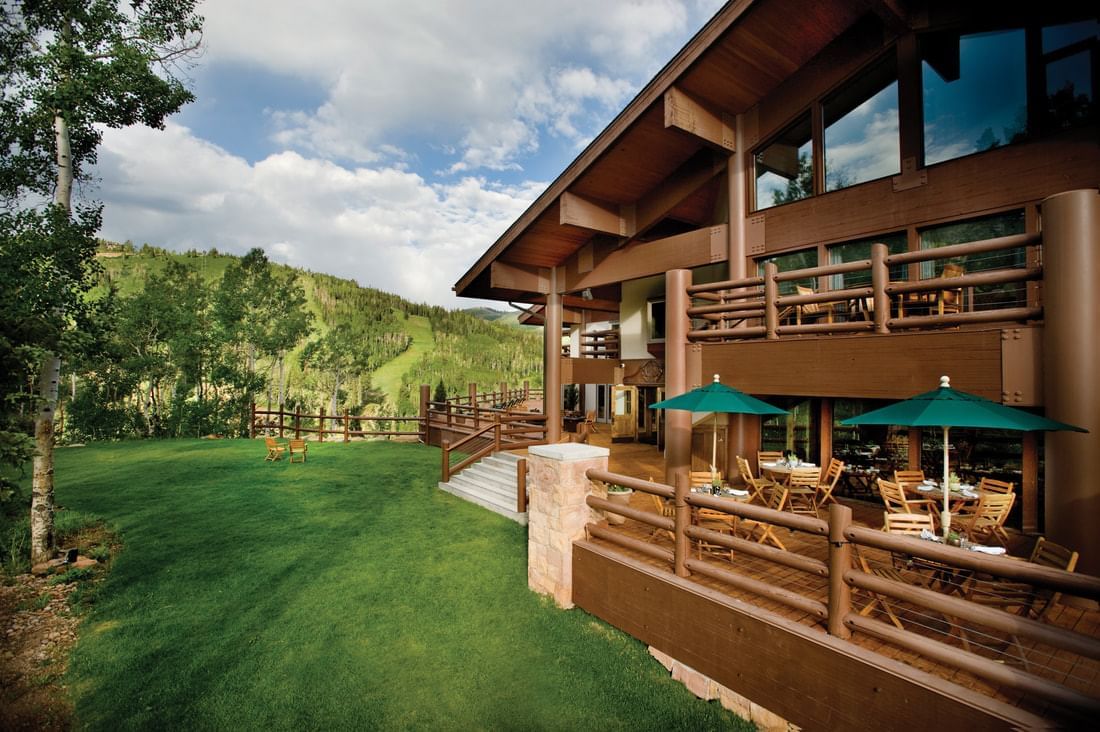 Stein Eriksen Lodge Summer Back Deck