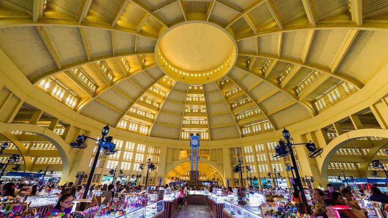 Central Market - less than 5 minutes drive from Sunway Hotel Phnom Penh