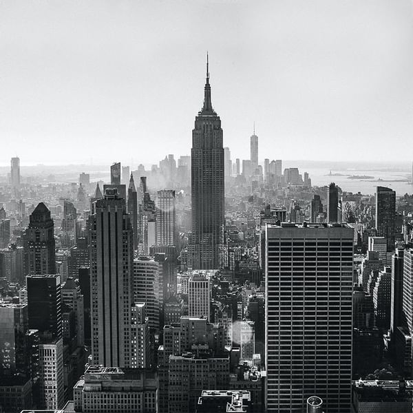 Aerial view of New York City near Falkensteiner Hotels