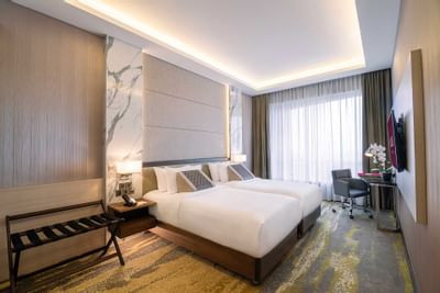 Interior of Twin Beds in Executive suite at St Giles Southkey