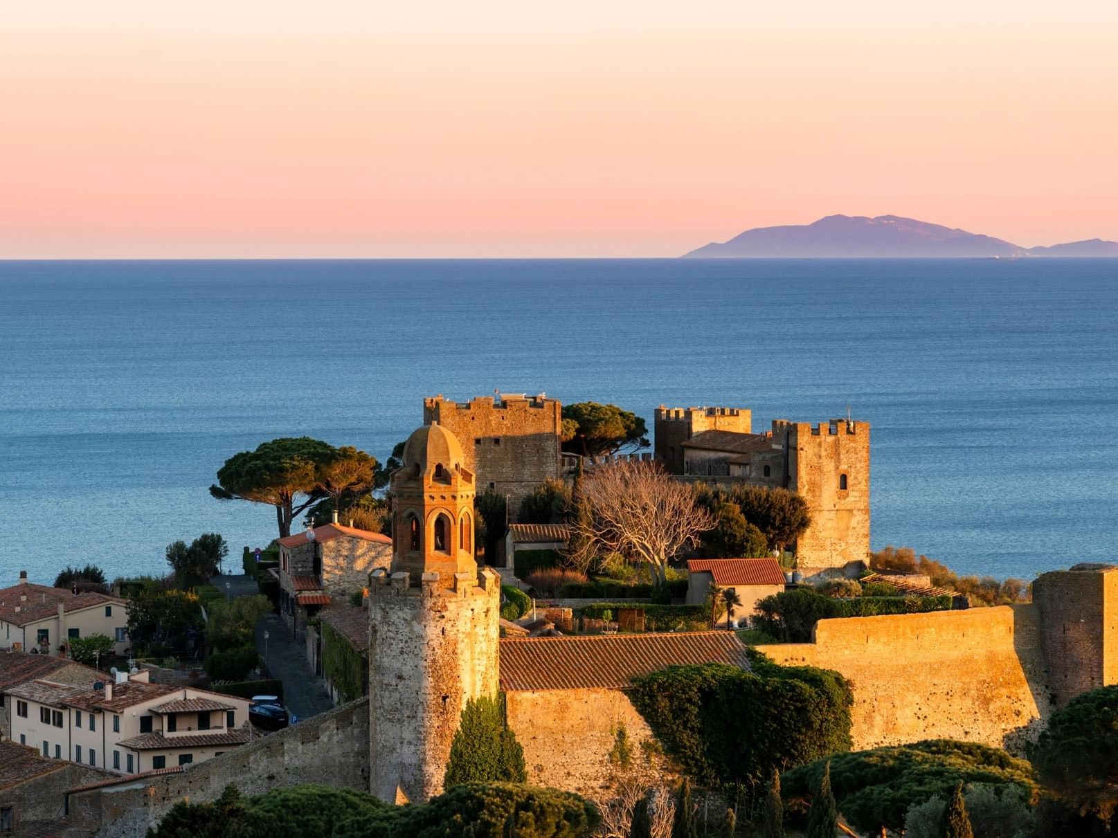 Castiglione Della Pescaia Castle and sea view near Golf Hotel Punta Ala