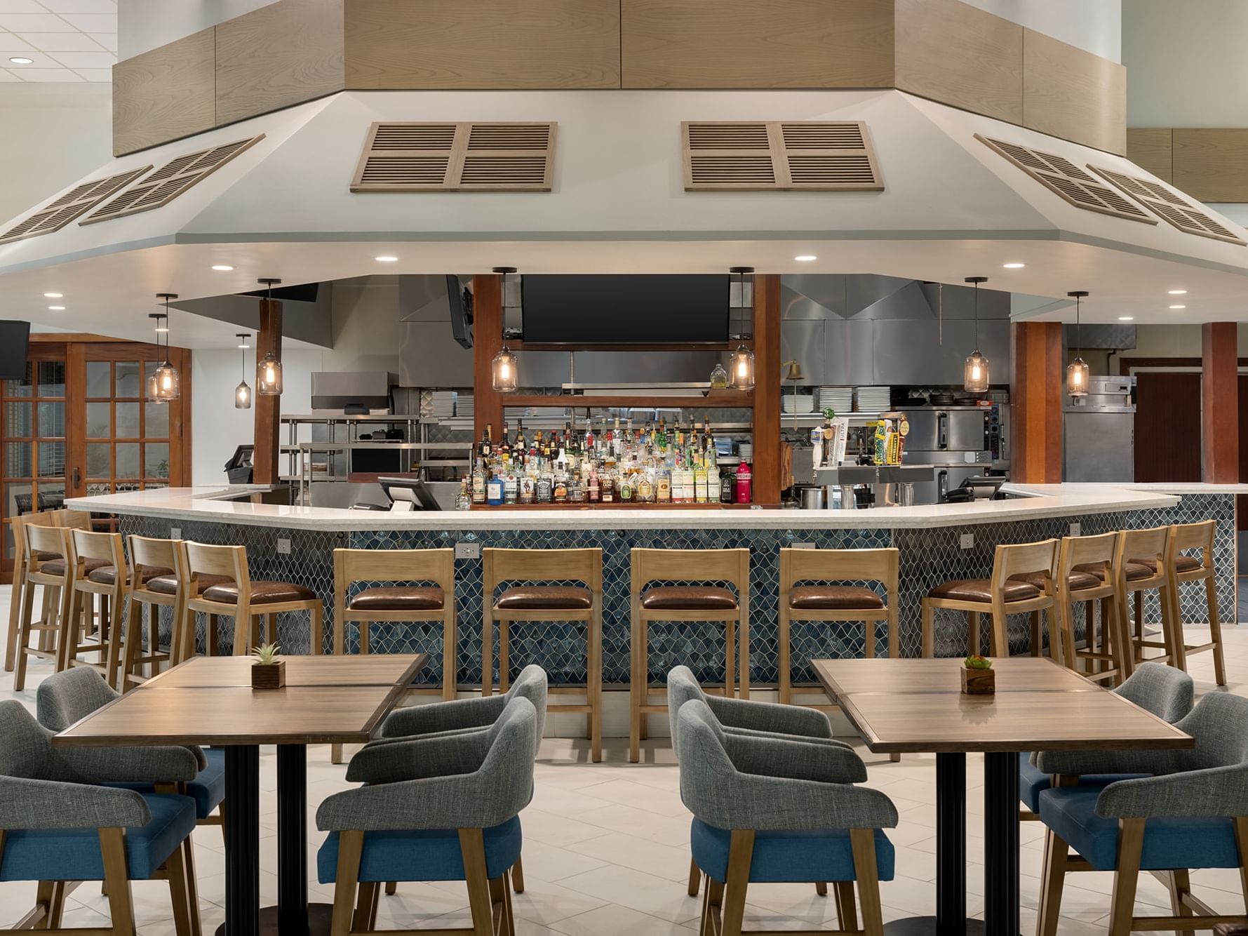 Interior of the Coral Reef cafe & Bar at Holiday Inn Hotel