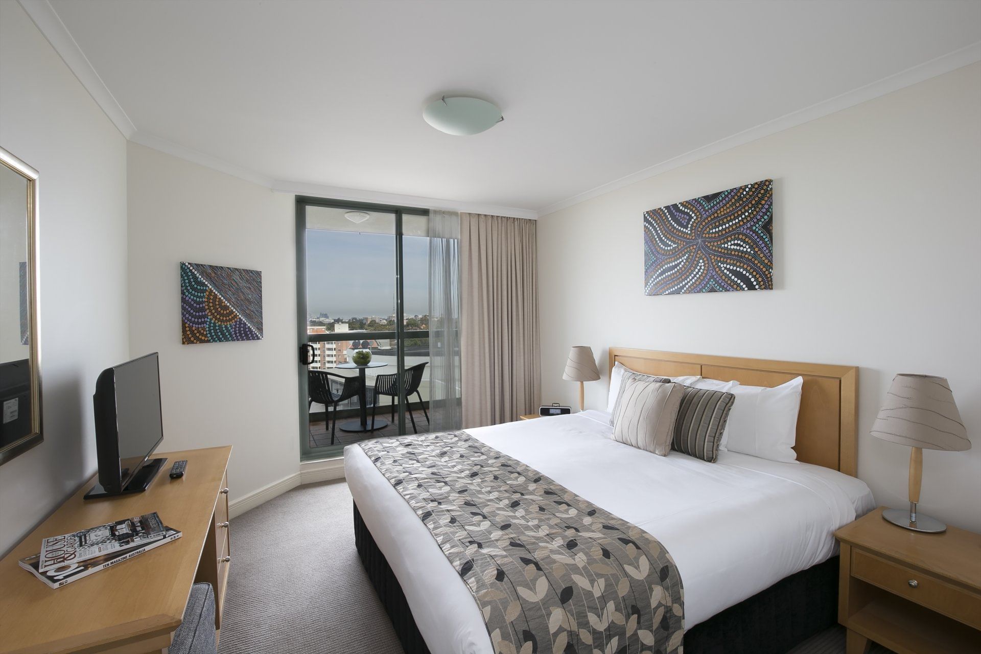 Comfortable room with a out door view at the Sebel Residence Chatswood