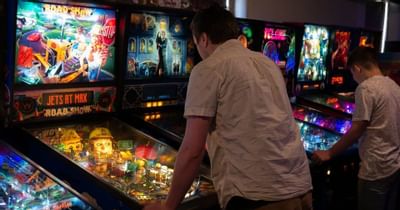 People playing at the Arcade near Hotel at Old Town Wichita